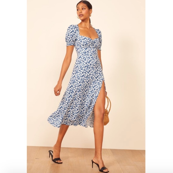 reformation smocked dress